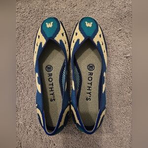 Rothy's Moroccan Blue Flats size 5.5